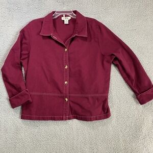 Original TY Wear Jacket Blouse Women Maroon Cuffed Long Sleeve Size 18W